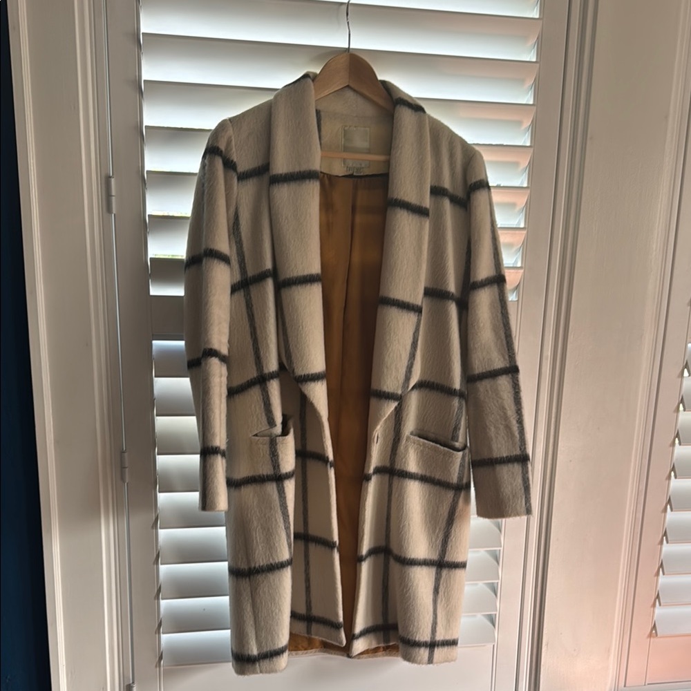 Stylish Cream and Black Women's coat